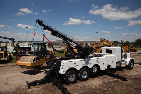 white and black century 1150R rotator lifting construction equipment