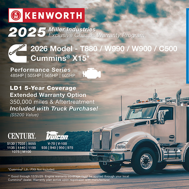 Miller Industries Kenworth chassis warranty