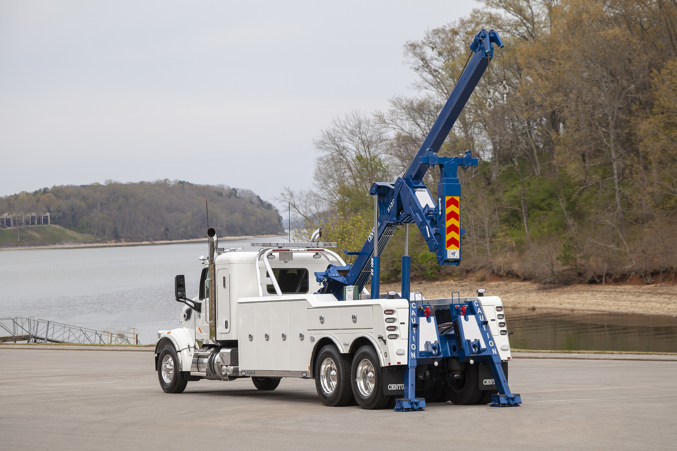 Century® 5130 Heavy-Duty Integrated Wrecker is the Worlds Best 25-Ton Towing & Recovery Unit from Miller Industries