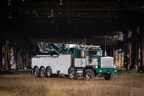 front of a century m100 rotator on a kenworth c500 chassis