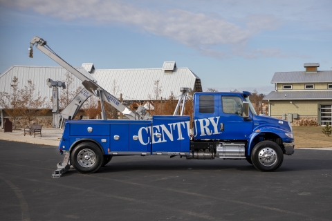 Century® 3212 Medium-Duty Integrated Wrecker has a 16-Ton capacity