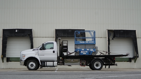 titan c series loaded with a scissor lift