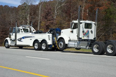 Image showing the Century 5130 towing with the best weight distribution in the industry.