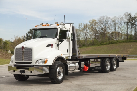 This photo shows a Century 20-Series LCG carrier mounted on a Peterbilt truck chassis