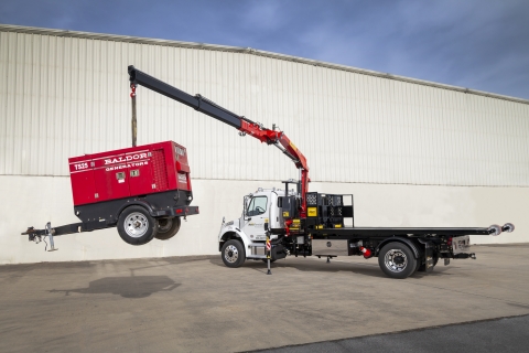 titan c series with fassi crane extended lifting rental generator