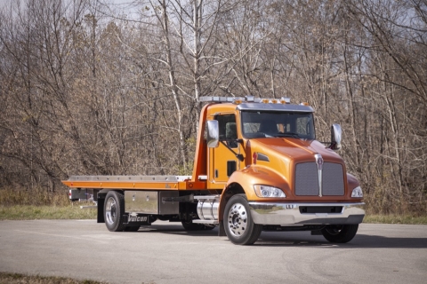 vulcan 12 series lcg carrier mounted on a kenworth truck chassis