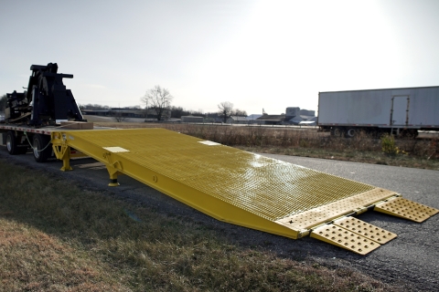 The Miller Industries Yard Ramp is perfect for outdoor tradeshows.