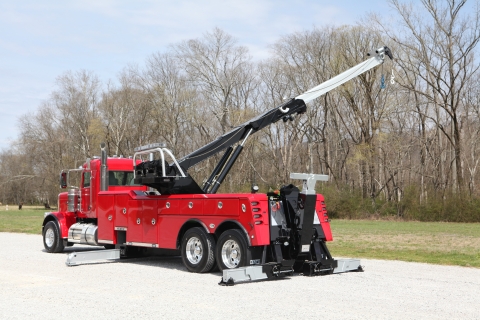 red century 1135 on a peterbilt 389 chassis stretched out