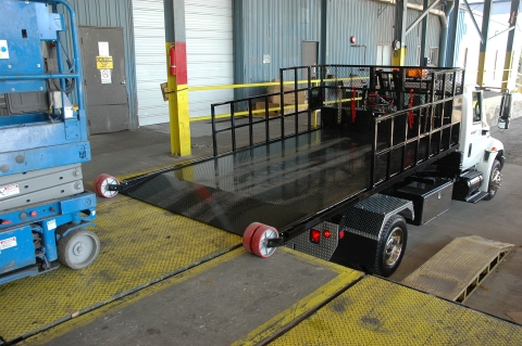 Titan® C-Series deck can be adjusted to fit loading dock height