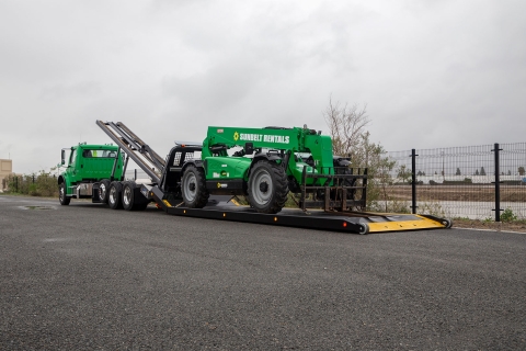 titan zla loaded with telehandler while the bed is on the ground