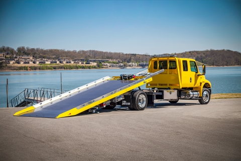 yellow vulcan 12 series lcg steel deck with sst option bed slid back