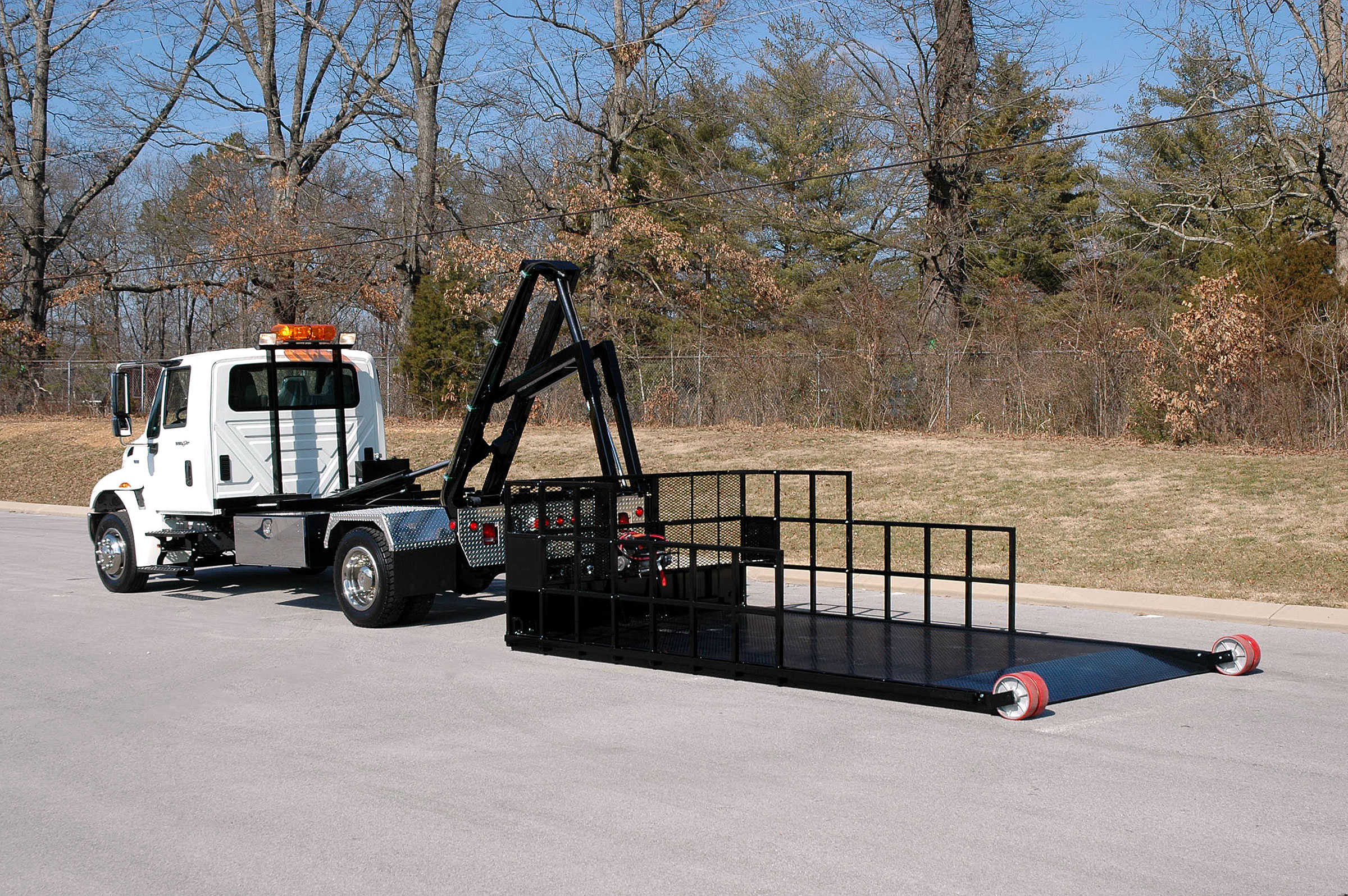 Titan® C-Series Deck lays flat on ground