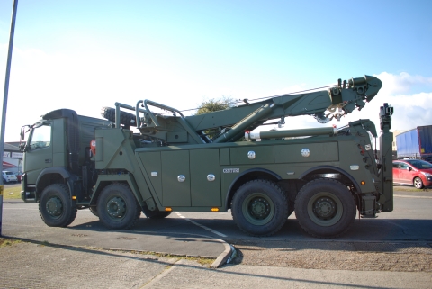 View of the driver's side of a Century 1135 rotator