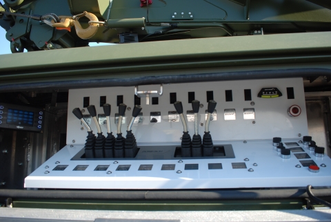Image of the control console on a Century 1135 military rotator