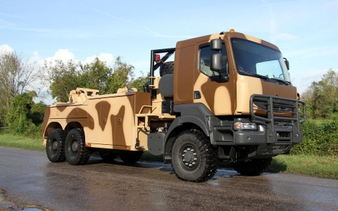 Front view of a Century 5230 on a cabover style truck chassis