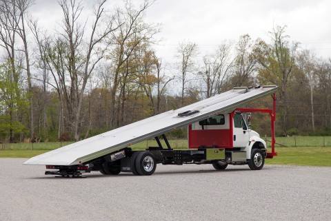 century 4 car carrier with bed tilted back