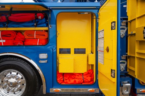 additional passenger side compartment toobox  storage on a century m100 rotator