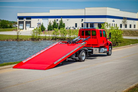 red vulcan 12 series lcg steel deck with sst option bed slid back