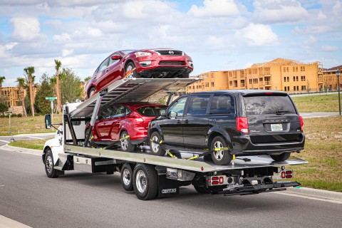 16 series lcg multideck loaded with cars